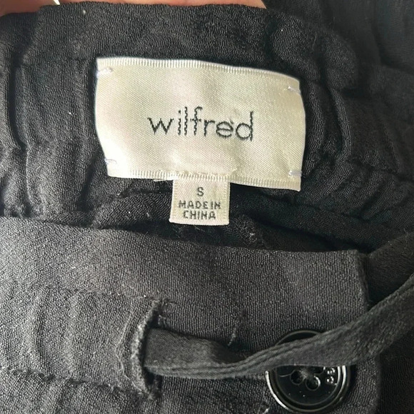 Wilfred Maraist black pants joggers drawstring pockets cuffed Size S - Picture 7 of 10